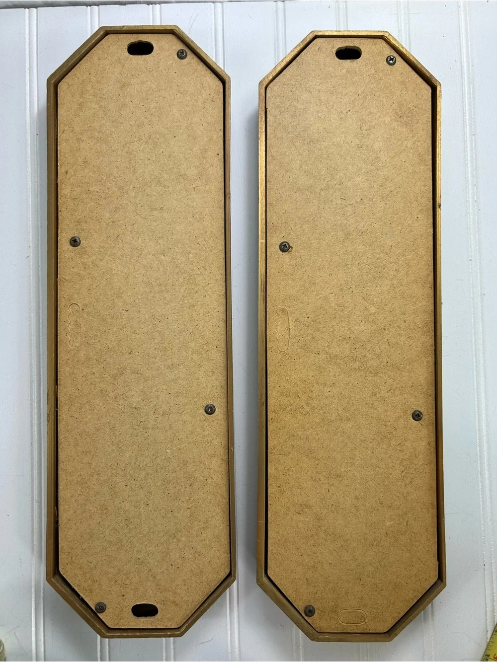 Vintage Mirrors Homco Gold Octagonal-Edge Decorative Gallery Wall Pair 17x5